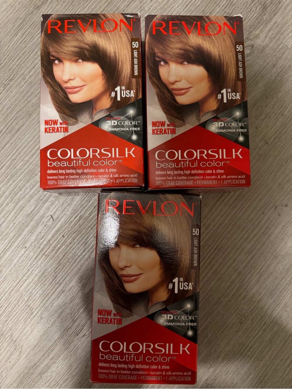 Revlon Colorsilk Beautiful Color - Light Ash Brown (3 Pack)
